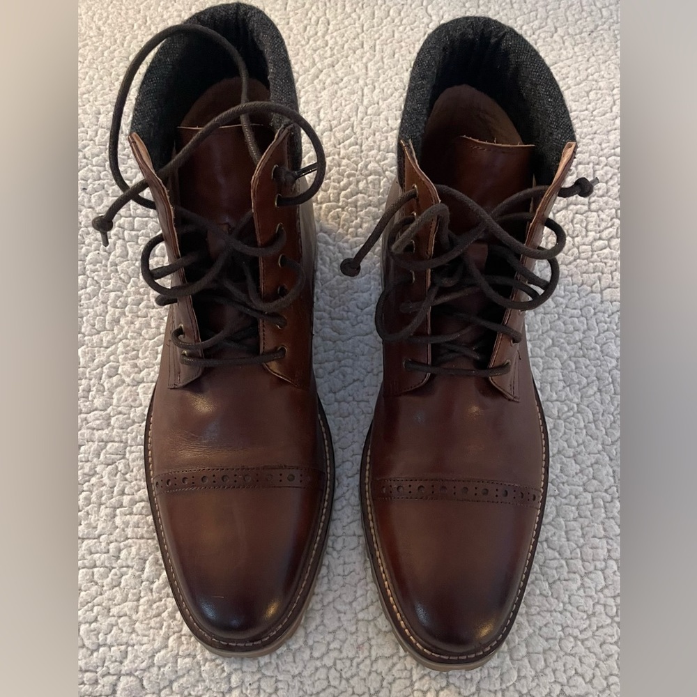 Warfield & Grand Porter Cap Toe Mens Boots Chestnut Brown. Size 11.